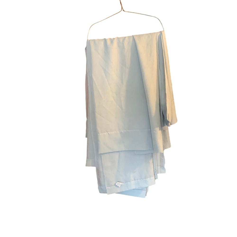 Shear curtains 6‎ panels light blue